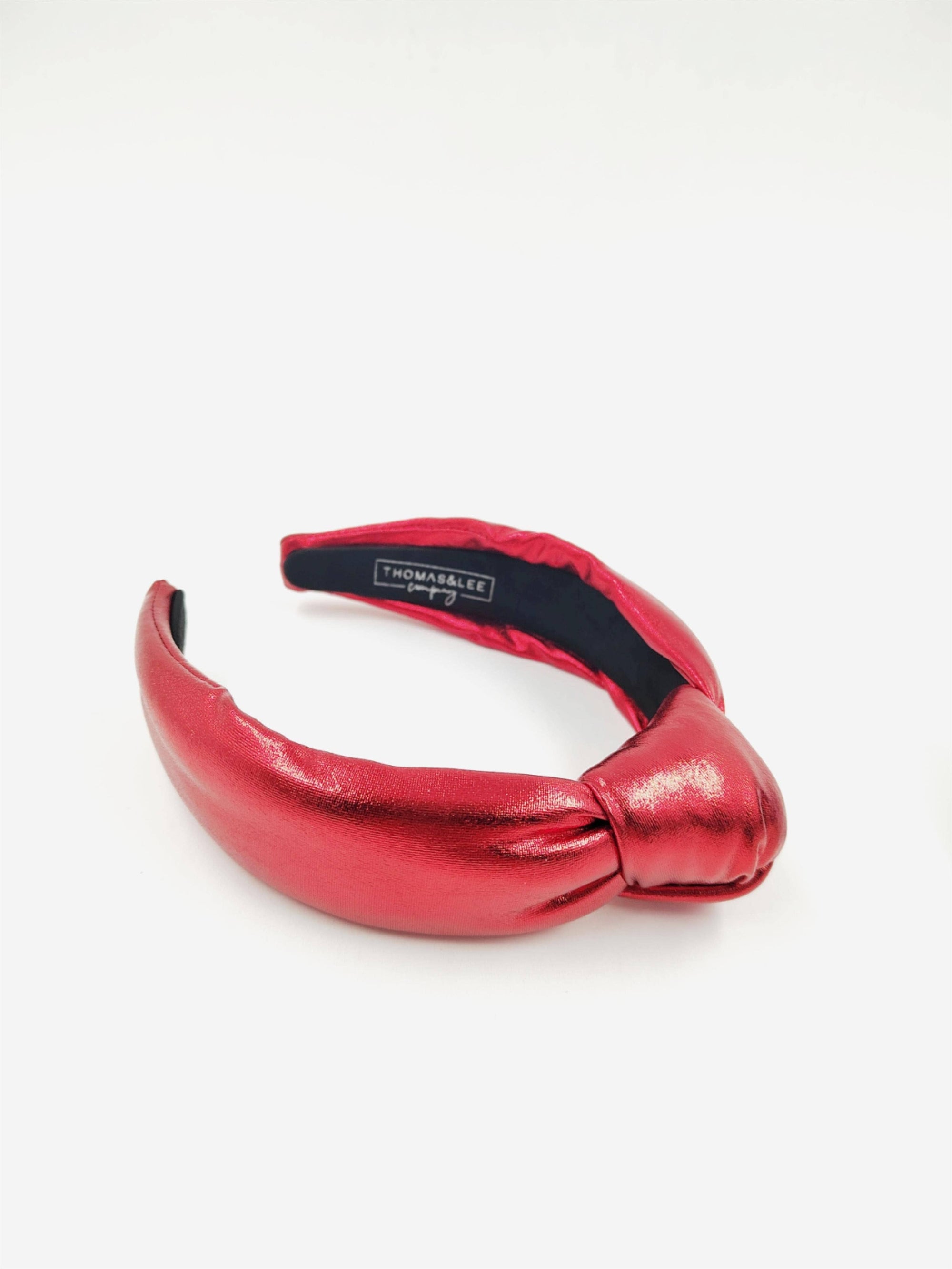 Red Metallic Knot Headband