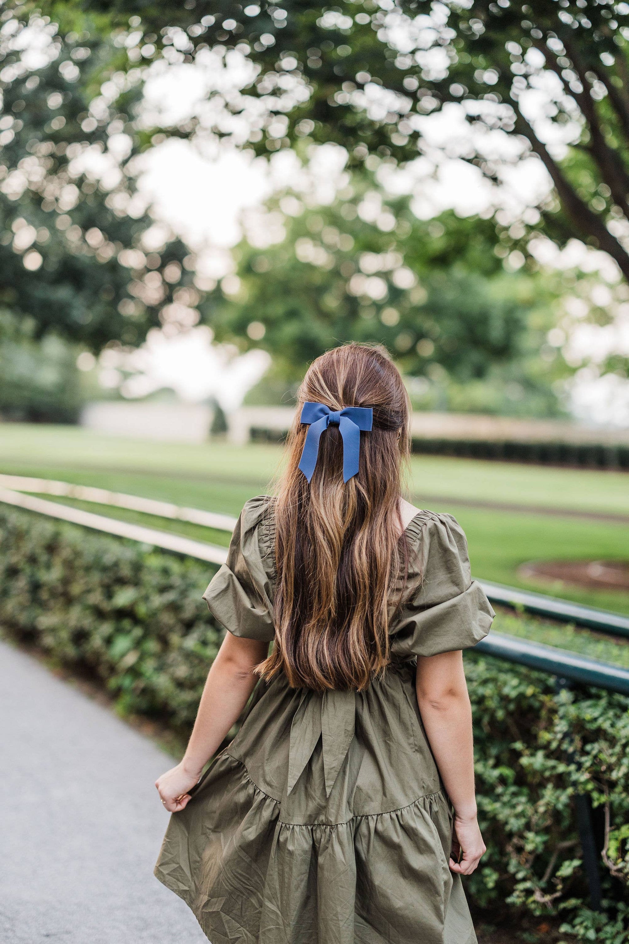 Delora Petersham Bow - Steel Blue